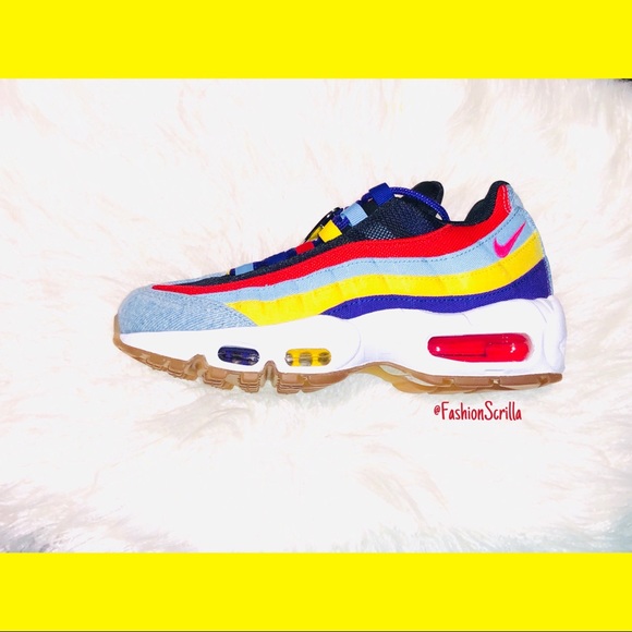 Nike Air Max 95 multi - Blue denim/chrome yellow - Picture 10 of 11